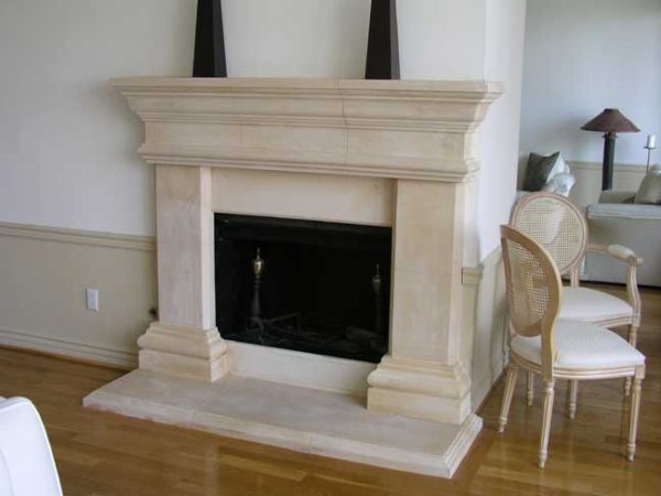 Cast fireplace